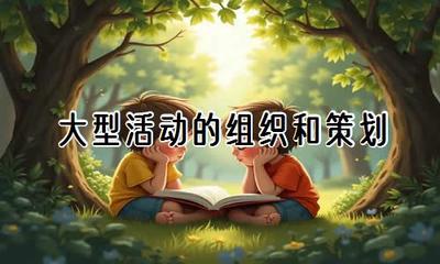 大型活动的组织和策划优秀21篇